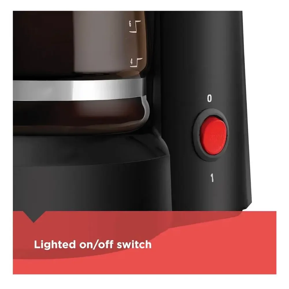 New BLACK+DECKER 5-Cup Coffeemaker, DCM600B Black